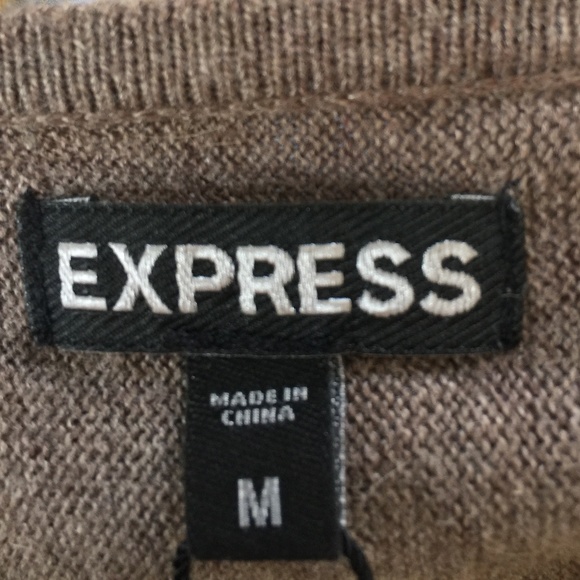 Express Brown Long Sleeve Dress - Picture 4 of 5